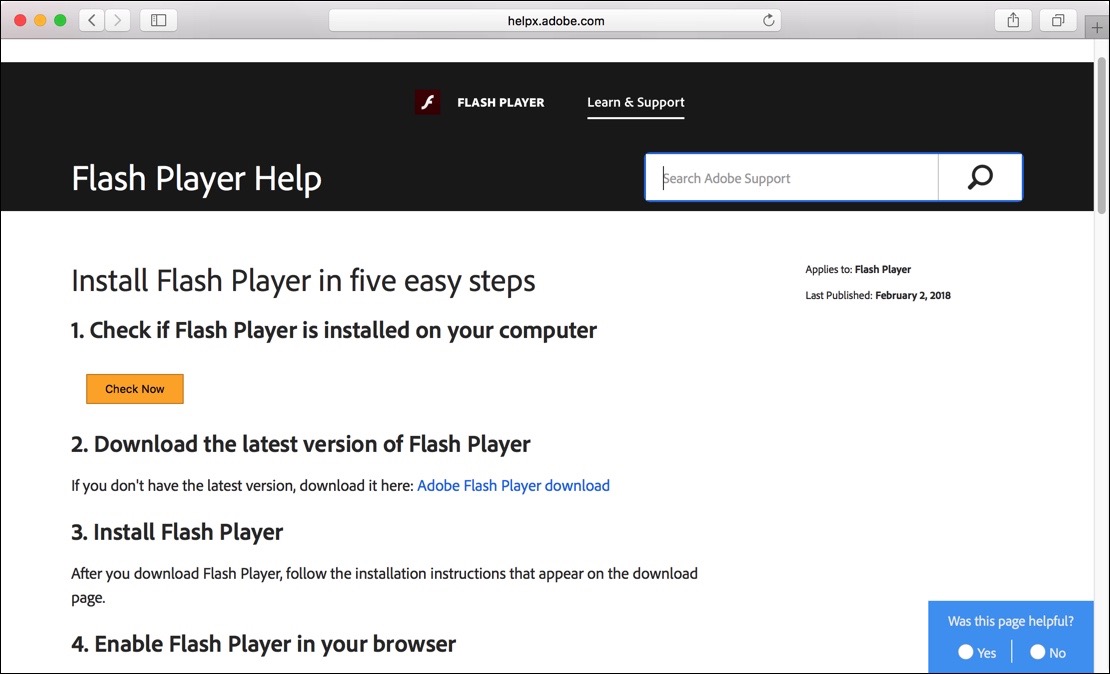 flash player for mac 2018